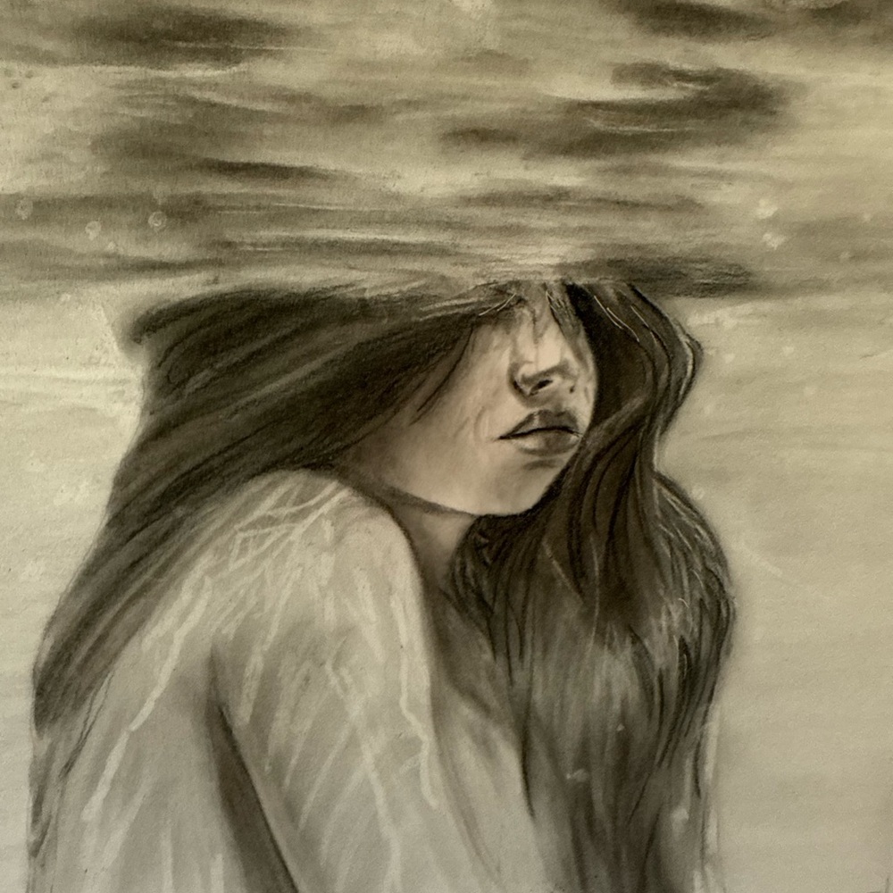 Charcoal Drawing “Immersion”